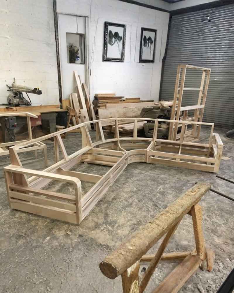 Sofa frame and springs